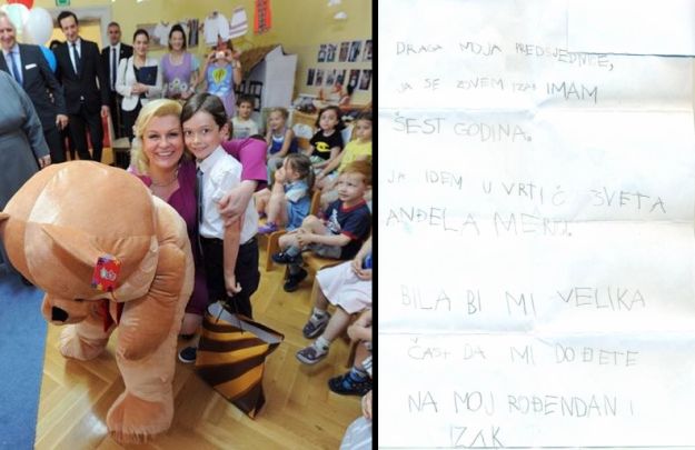 Dječak napisao pismo Kolindi, a ona mu ispunila rođendansku želju