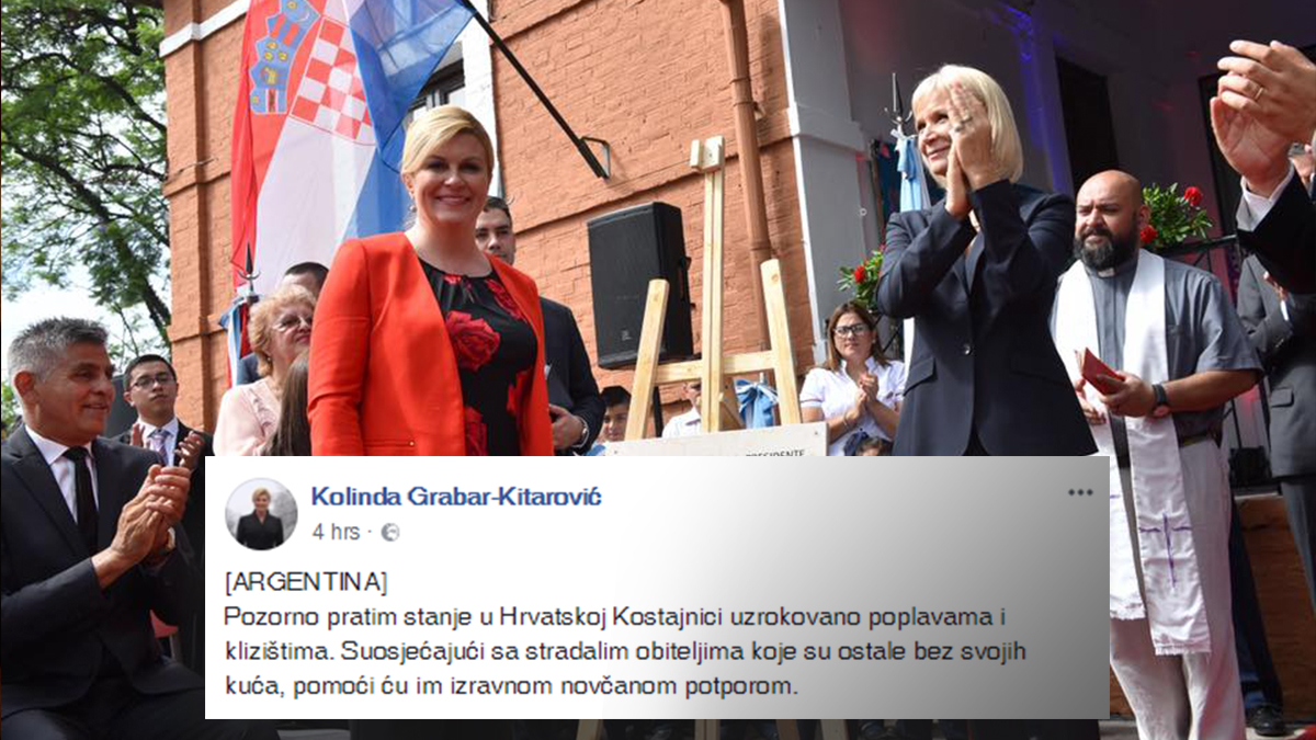 Kolinda poručila ljudima koji su ostali bez kuća u Kostajnici: Uplatit ću vam novce