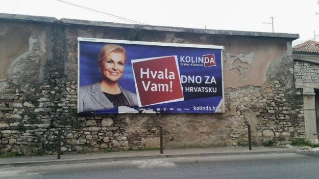 HDZ-ova zahvala nasmijala građane Pule: "Kolinda - Dno za Hrvatsku"