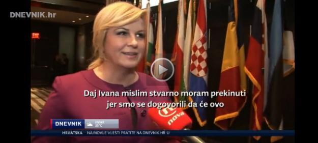 Kolindin glasnogovornik naprasno prekinuo intervju s predsjednicom jer mu se nisu sviđala pitanja