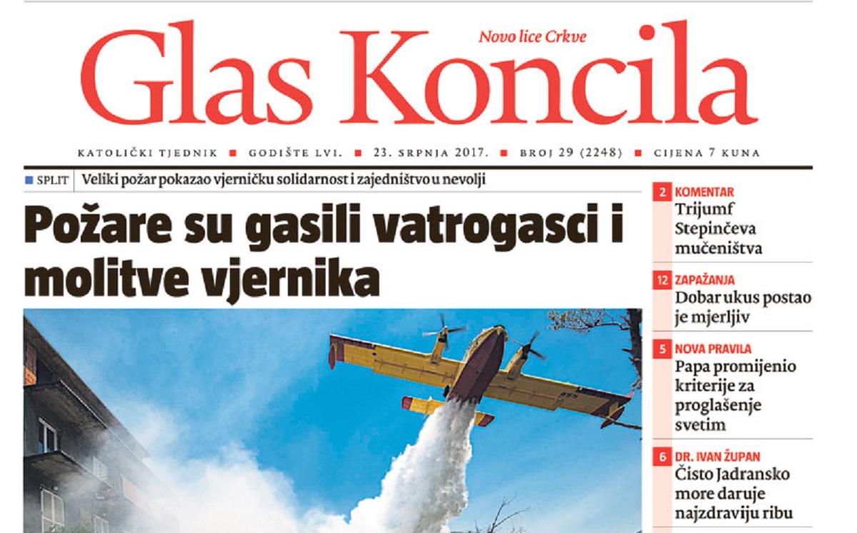 Glas Koncila tvrdi da su molitve gasile požare