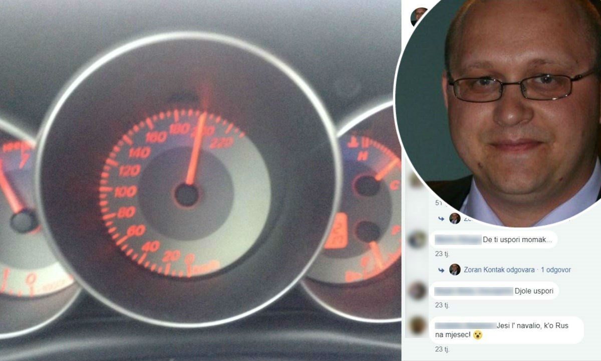 HDZ-ov načelnik jurio 200 km/h pa se time hvalio na Fejsu