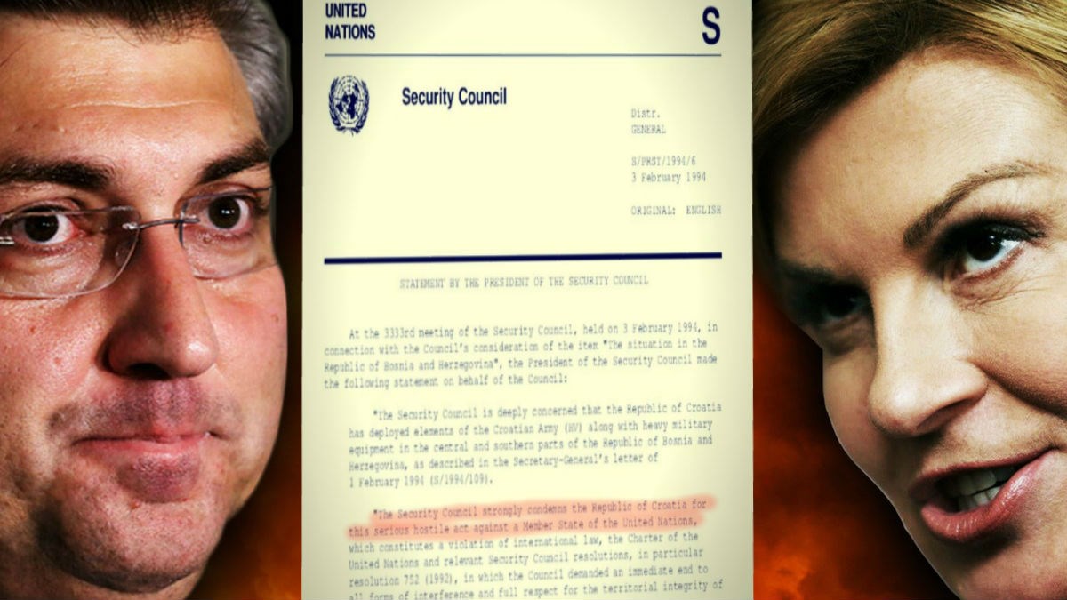 Plenković i Kolinda mogu pričati što žele o ratu u BiH, ali dokument UN-a ne laže