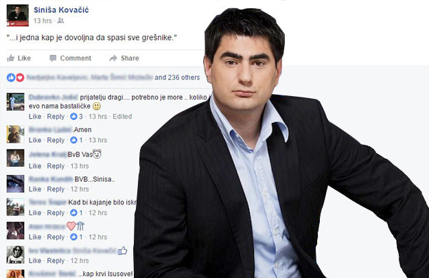 Siniša Kovačić na Facebooku ima poruku za "sve grešnike"