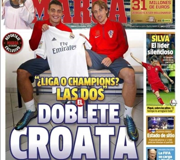 Modrić i Kovačić na naslovnici Marce: S Realom želimo sve trofeje, a s Hrvatskom na Euro