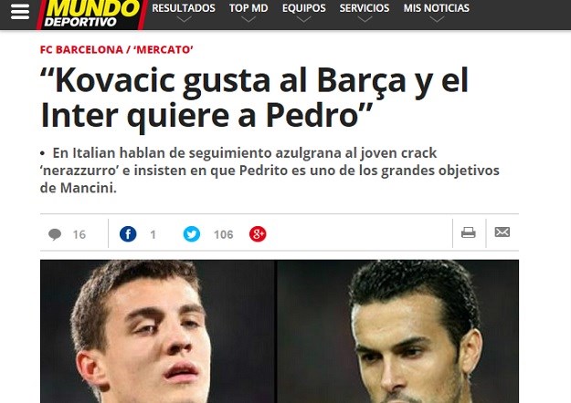 Barcelona želi Matea Kovačića, Mancini ga mijenja za Pedra?