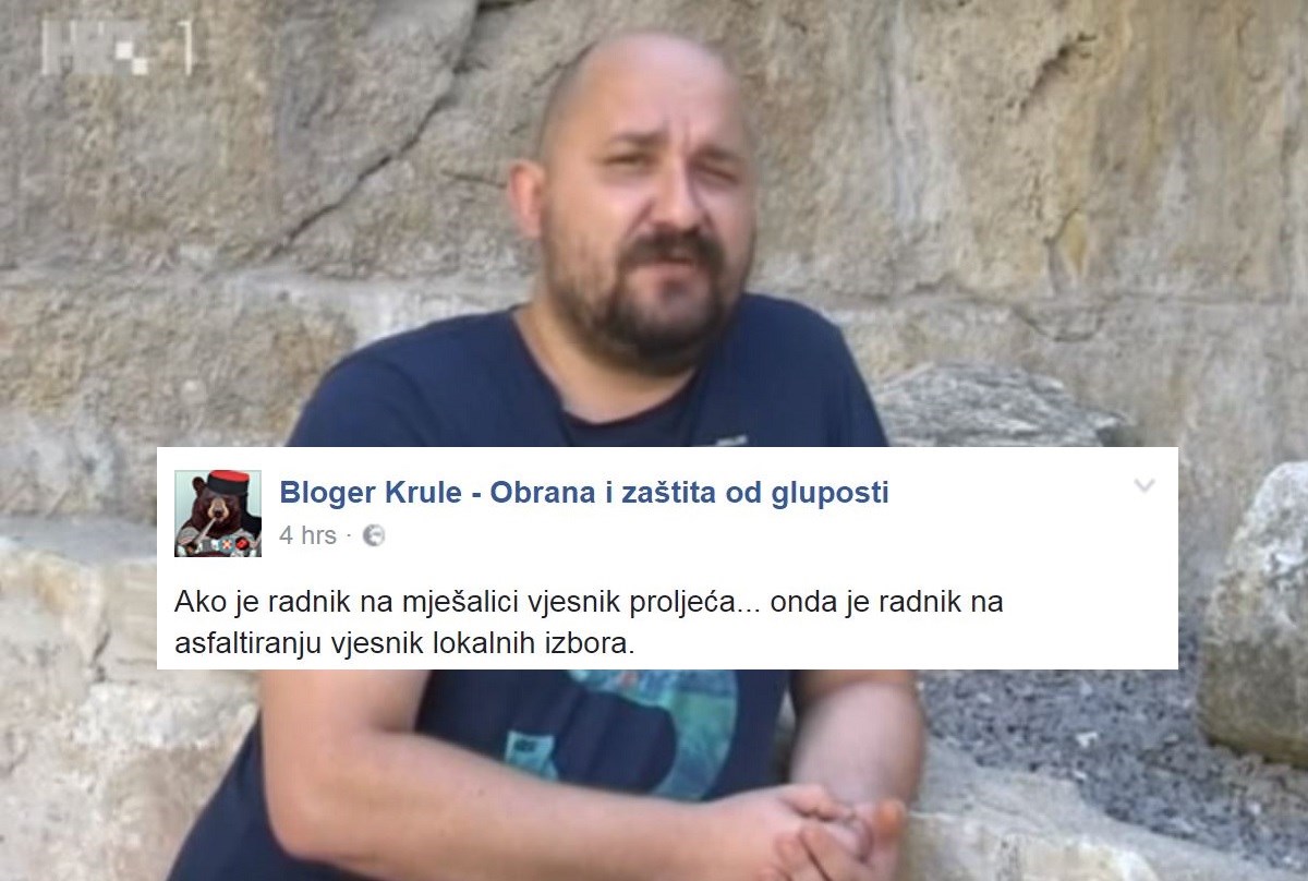 "Ako je radnik na mješalici vjesnik proljeća, radnik na asfaltiranju vjesnik je lokalnih izbora"