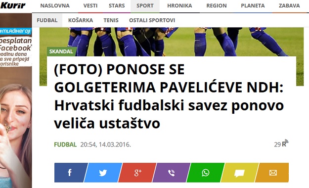 Srpski mediji na nogama: HNS ponovno veliča ustaštvo
