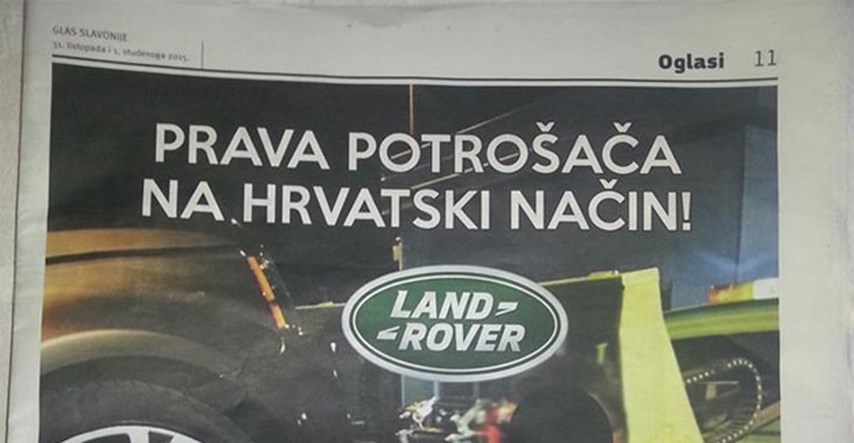 Slavonac platio oglas u novinama jer mu ne daju novi auto: "Volan je blokirao, motor je eksplodirao"