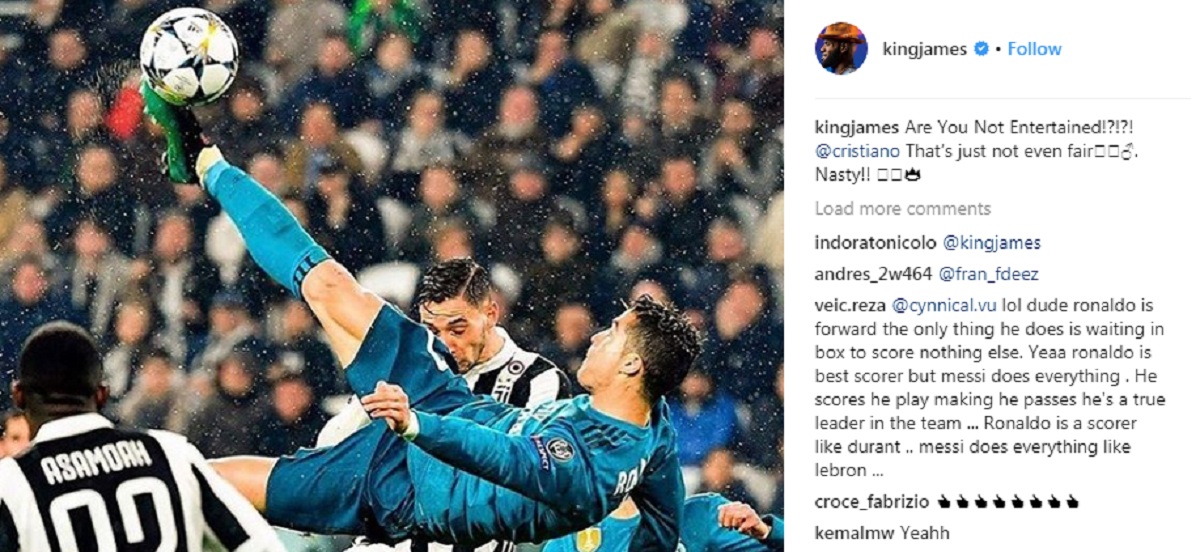 KRALJ SE NAKLONIO KRALJU Ronaldovo remek-djelo oduševilo LeBrona