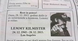 Lemmyjeva smrt potresla fanove i u BiH: Glazbeniku posvetili osmrtnicu koja se proširila internetom