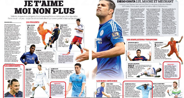 Ružni, prljavi, zli: Ibrahimović je bahat, Spahić siledžija, Robben simulator, a Diego Costa sve to