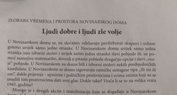 Zagrebački kvart zatrpan letcima o Srbima u Hrvatskoj i stanju u Novinarskom domu