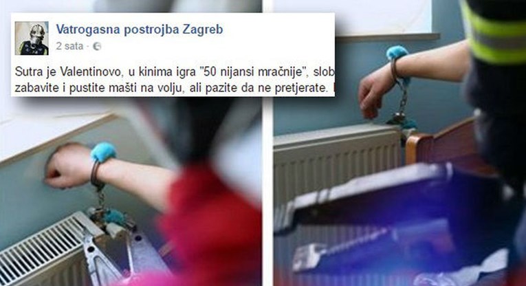 Urnebesna poruka zagrebačkih vatrogasaca za Valentinovo: "Zabavite se, ali oprezno s lisicama"