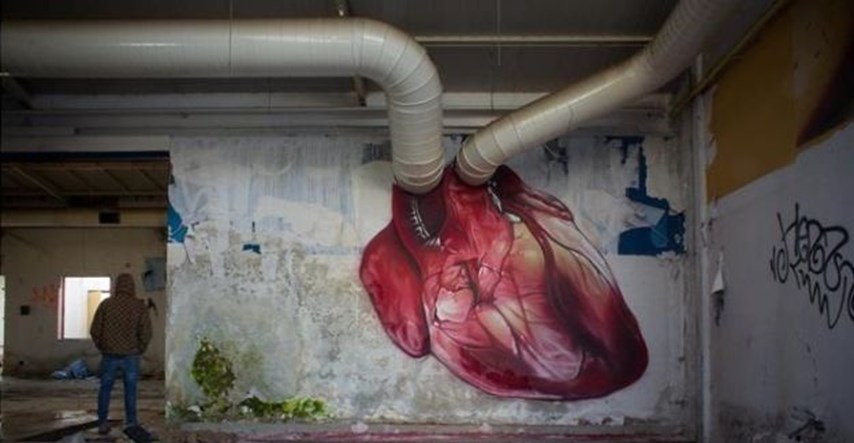 Zagrebački grafit oduševio internet: Ulični umjetnik animirao srce pomoću spreja i dvije cijevi