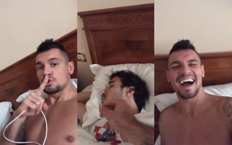 Snimili video u krevetu: Lovren gura Vrsaljku kabel u nos i odvaljuje od smijeha