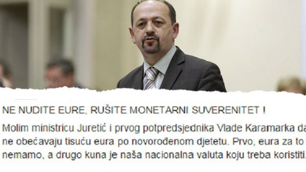 Lovrinović napao Karamarka i Juretić zbog 1000 eura po djetetu: Rušite monetarni suverenitet!