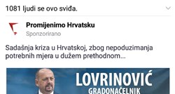Brzo, neka netko javi Lovrinoviću da je izgubio izbore, ne treba se više reklamirati na Facebooku