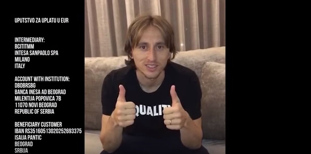 MODRIĆ U PARTIZANOVOJ HUMANITARNOJ AKCIJI Pomaže teško bolesnom djetetu