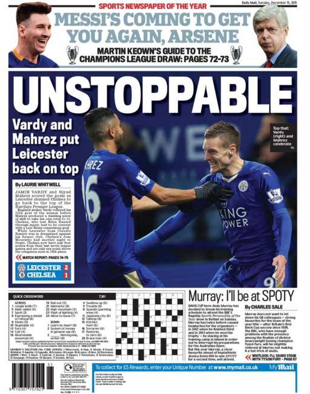 Leicesterove naslovnice: Nezaustavljivi