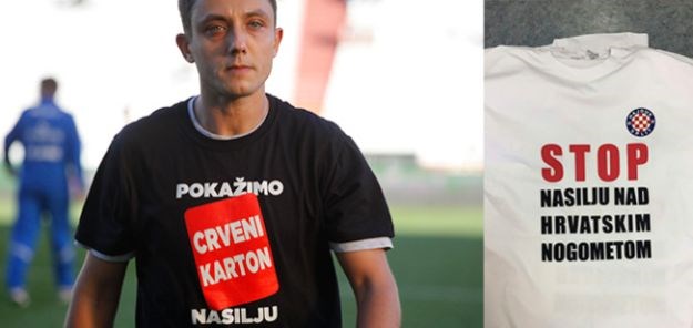 Hajdukova kontra Mariću i HNS-u: Nosili majice "Stop nasilju u hrvatskom nogometu!"