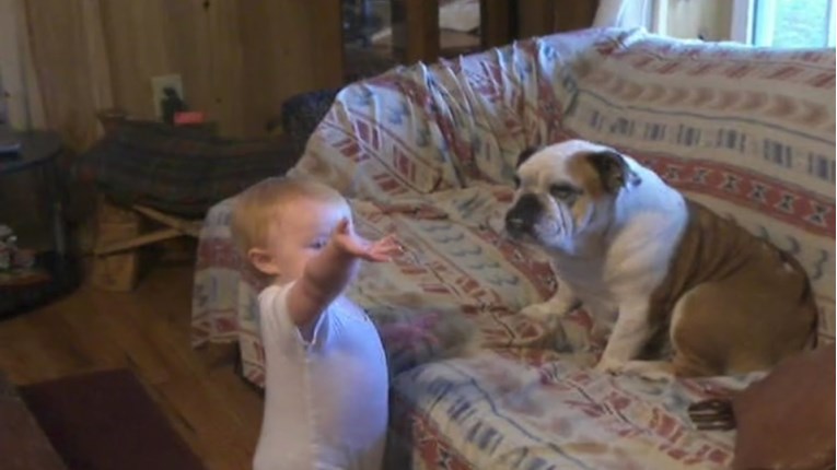 Pogledajte razgovor malene djevojčice i njezinog psa