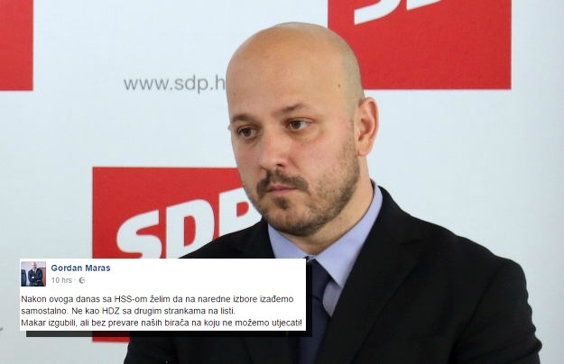 Maras je na Facebooku priznao da je Narodna koalicija predvođena SDP-om prevarila birače