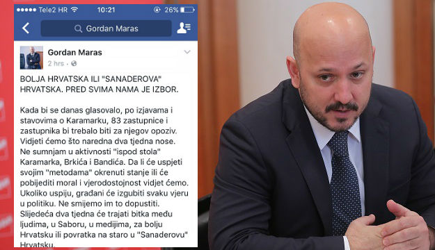 Maras: Slijedi bitka među ljudima, ne sumnjam u "metode" Karamarka, Brkića i Bandića