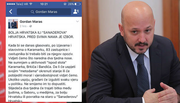 Maras: Slijedi bitka među ljudima, ne sumnjam u "metode" Karamarka, Brkića i Bandića