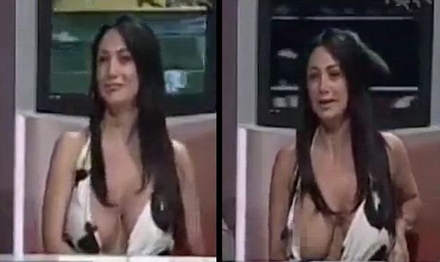 VIDEO Voditeljici usred emisije iz dekoltirane majice izletjela bradavica
