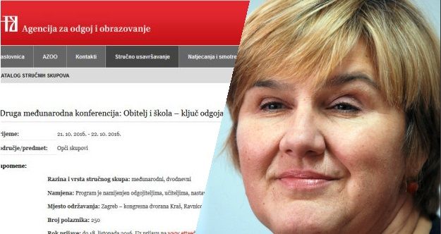 Tko odsluša Markićkinu promociju jednospolnog odgoja računat će mu se kao stručno usavršavanje
