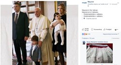 FOTO Plenkovići kao manekeni: Njihov susret s papom iskoristili za reklamiranje dječje robe