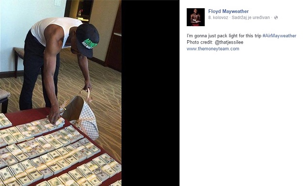 Ima se, može se: Evo kako se razmetljivi Mayweather pakira za put