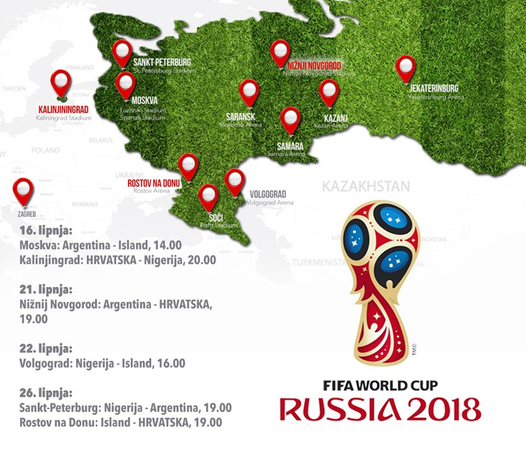 RASPORED Evo kad i gdje Hrvatska igra na Svjetskom prvenstvu