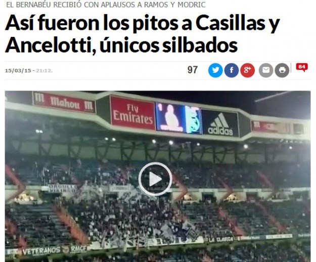 Ovacije za Modrića i Ramosa, zvižduci Casillasu i Ancelottiju