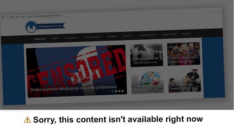 Facebook blokirao stranicu koja objavljuje vijesti iz Međugorja
