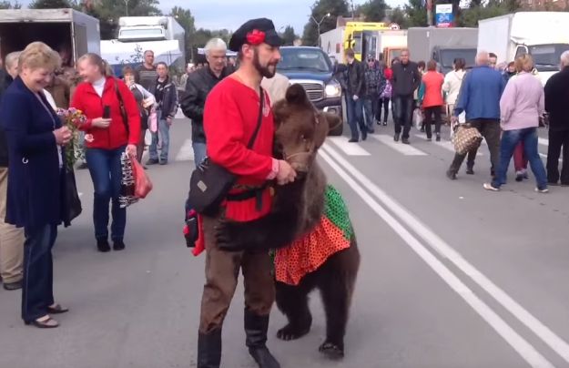 Samo u Rusiji: Na biralište stigao u društvu medvjeda