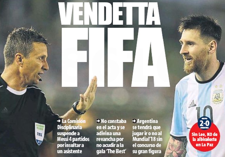 Španjolci napali FIFA-u: "Sramota, osvećuju se Messiju"