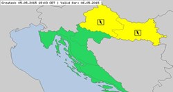 Meteoalarm oglasio žuto upozorenje za okolicu Zagreba i Osijeka