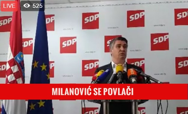 VIDEO Milanović: Povlačim se s mjesta predsjednika SDP-a