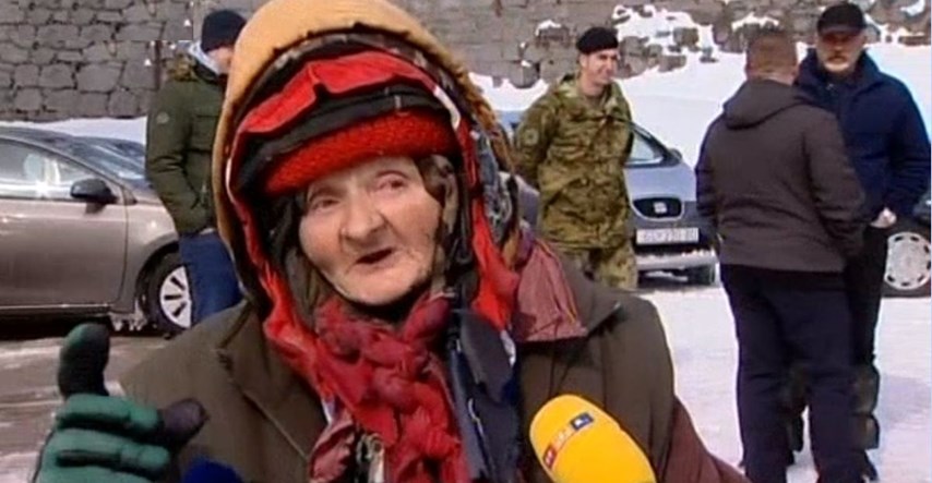 Baba Milka iz Udbine opet je na televiziji: Ovog puta smeta joj snijeg