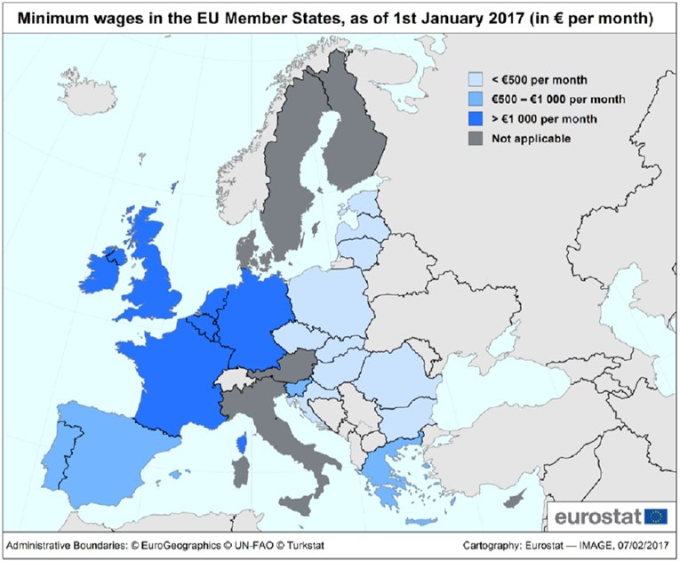 MINIMALNE PLAĆE U EUROPI Gdje su najviše, gdje najniže i kako stoji Hrvatska?