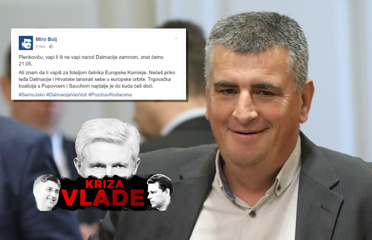 Bulj o Plenkovićevom ruganju: Nećeš doći dalje od koalicije s Pupovcem i Sauchom