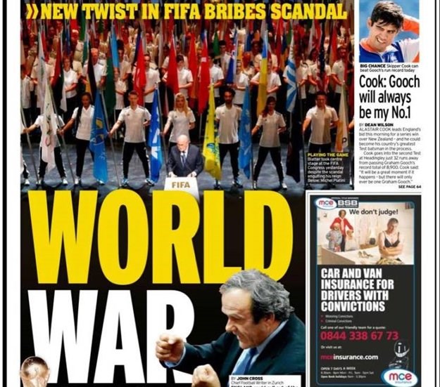 "Svjetski rat" na svjetskim naslovnicama: "Blatteru, ubijaš nogomet! Odlazi"