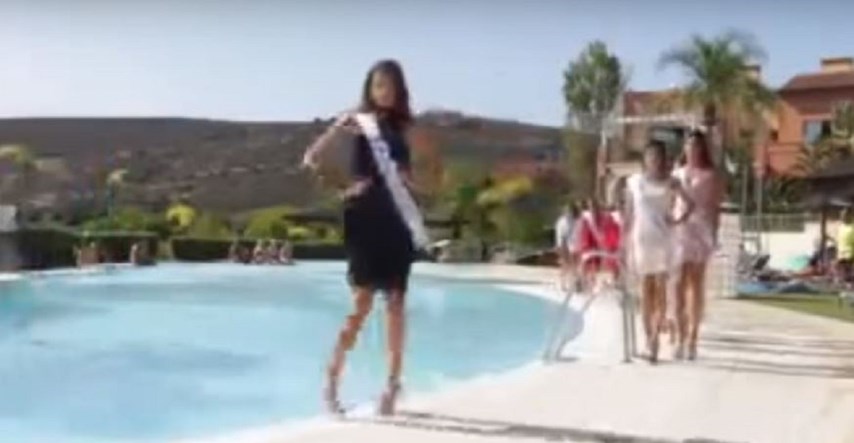 VIDEO Na izboru za Miss Universe u štiklama uz bazen napravila krivi korak i sad joj se svi smiju