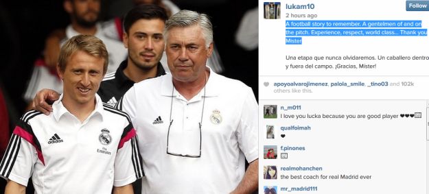 Evo kako se Modrić oprostio od Ancelottija