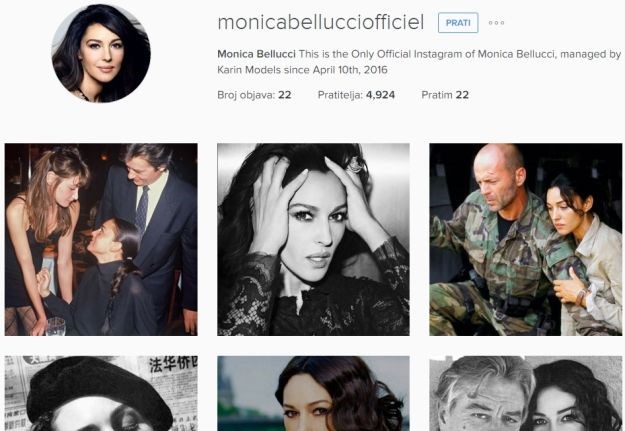 Monica Bellucci napravila profil na Instagramu i odmah objavila fotku sa slavnim Srbinom