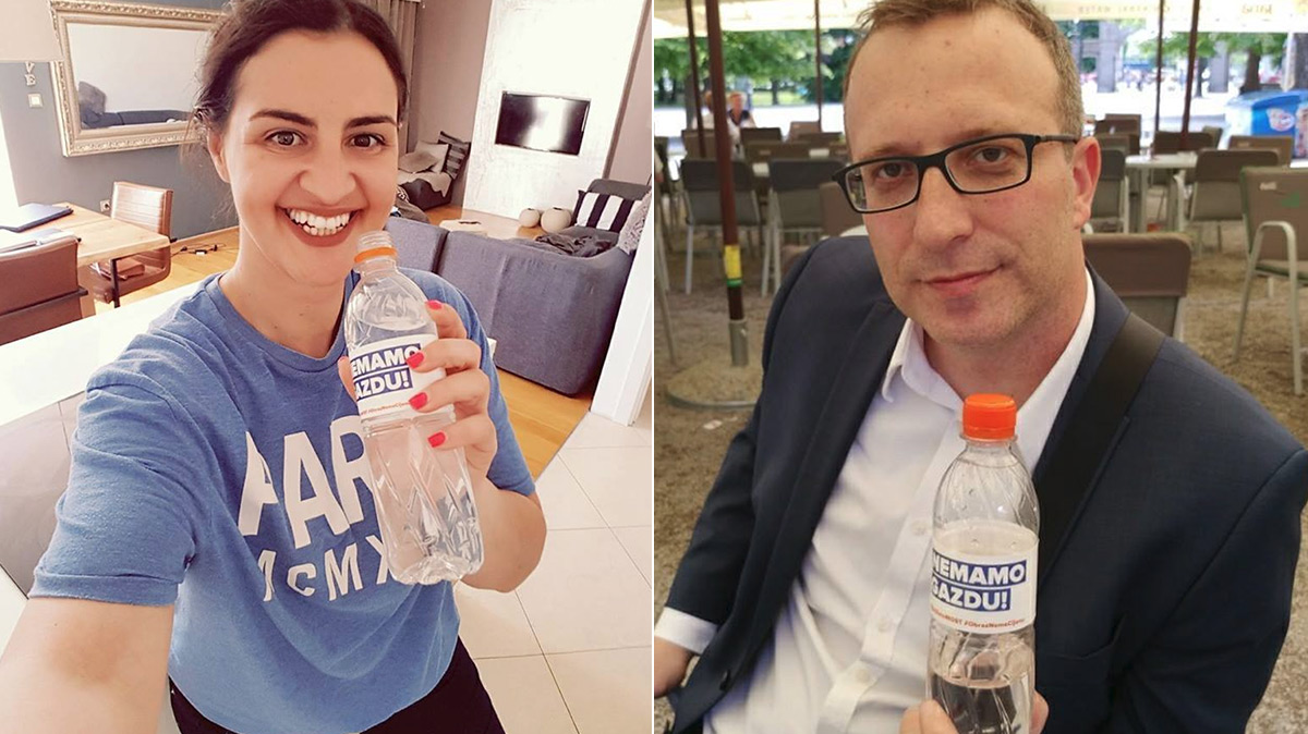 Most se Todoriću ruga porukama na bocama s vodom
