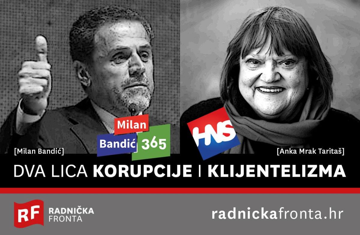 NIKOME NEĆE DATI GLAS Za Radničku frontu nema razlike između Mrak Taritaš i Bandića