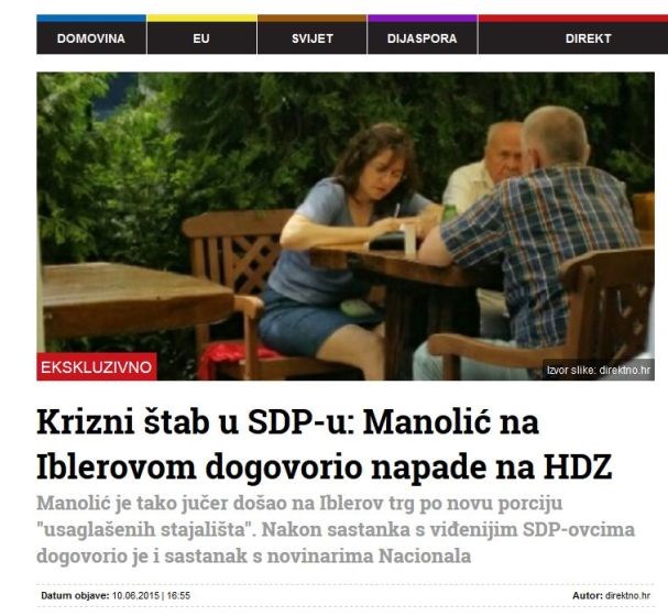 HDZ-ovi "novinari" pratili novinarku Nacionala pa izmislili da Manolić radi za SDP